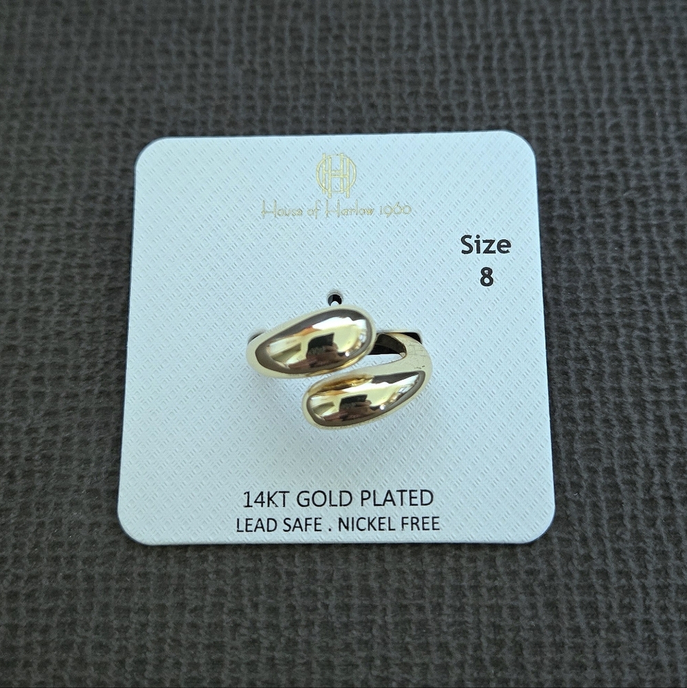 House🏠 of Harlow 1960 Gold💛 Raindrops💧 Bypass Ring💍 - Picture 15 of 15